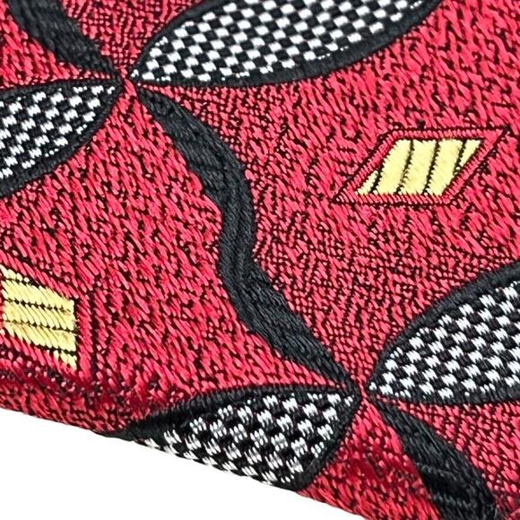 Jos A Bank Signature Collection Mens Red Neck Tie Necktie Silk Italy 4" Wide - Picture 7 of 16